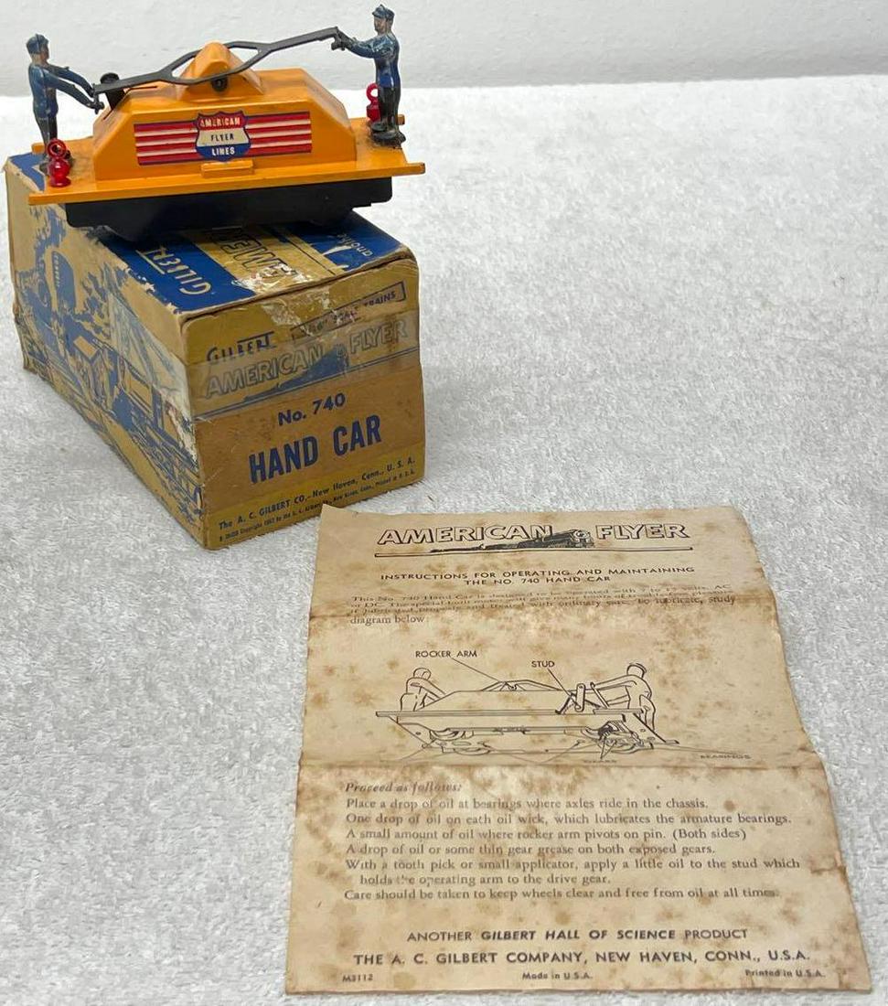 Postwar American Flyer S gauge 740 Hand Car in original (1 of 6)