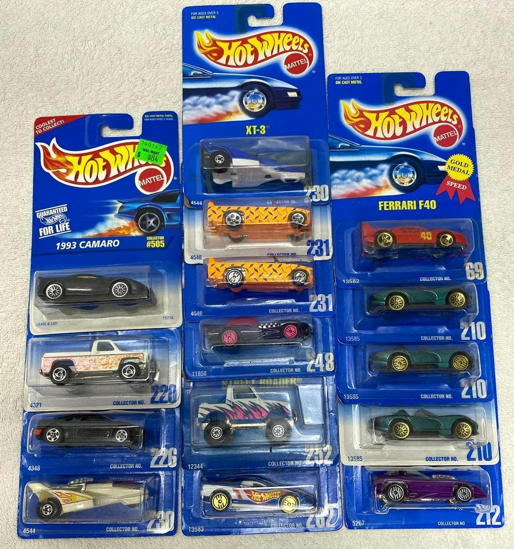 90's Hot Wheels Lot of (14) 1992 Blue Card Collectors (1 of 19)