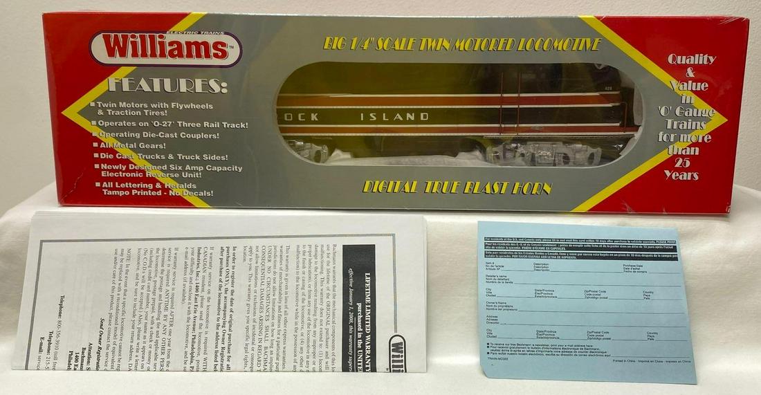 Modern Era Williams O gauge BL2-307 Rock Island BL-2 diesel loco TB II factory sealed in OB (1 of 3)