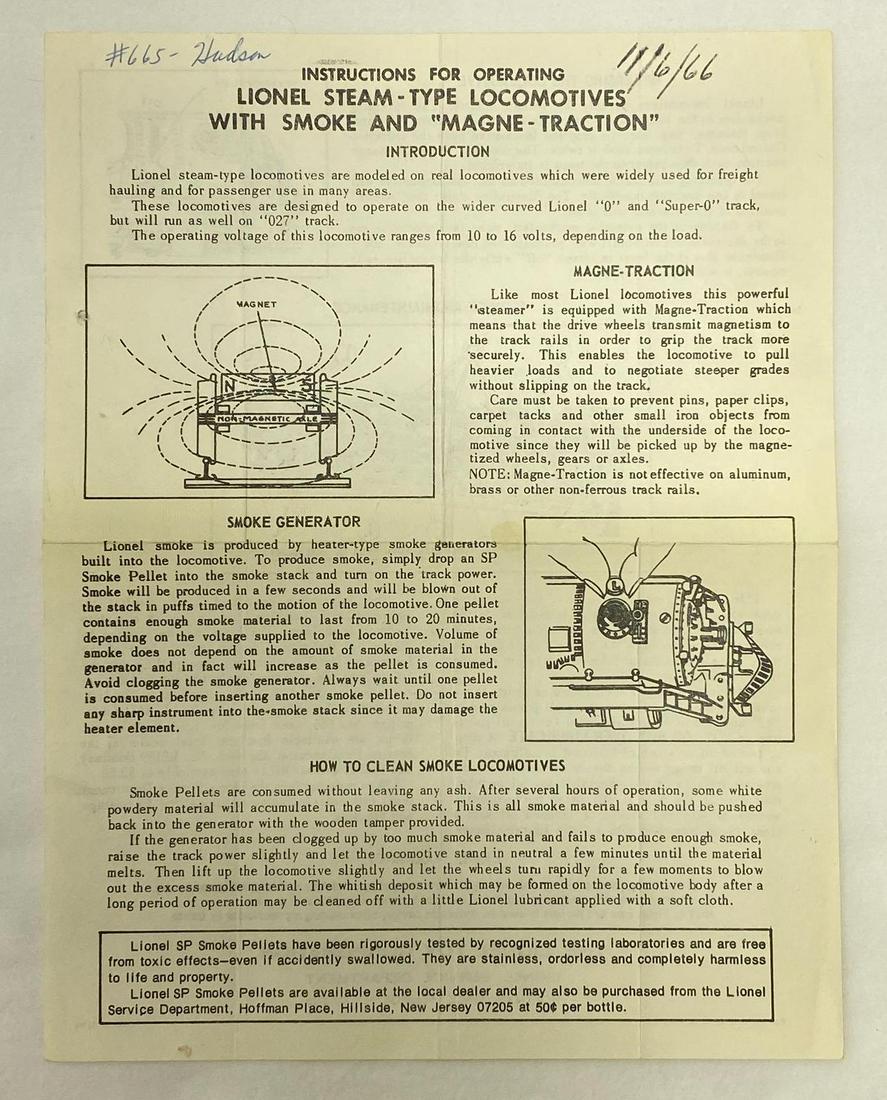 Postwar Lionel O gauge 2035-13 5/66 Steam-Type locomotives with Smoke and Magne-Traction (1 of 2)