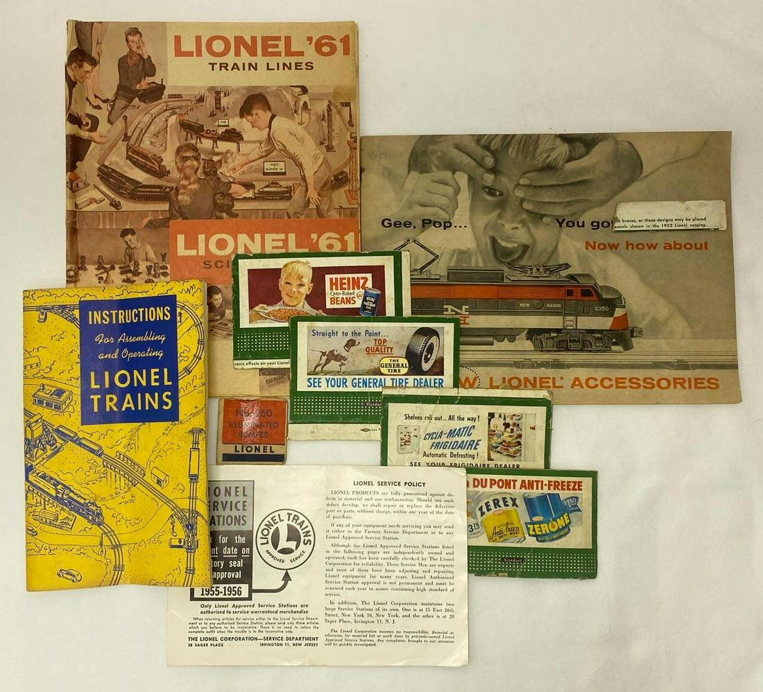 Postwar Lionel O gauge Instructions Book Billboards Catalogs more ALL original (1 of 6)