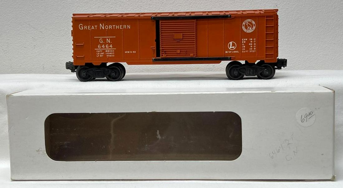 Postwar Lionel O gauge 6464-25 Great Northern boxcar high grade (1 of 4)