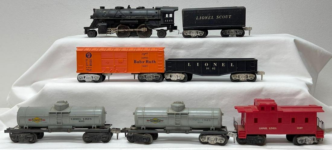 Postwar Lionel O gauge 1110 1001T 1002 1004 1005 1005 1007 in original boxes (1 of 13)