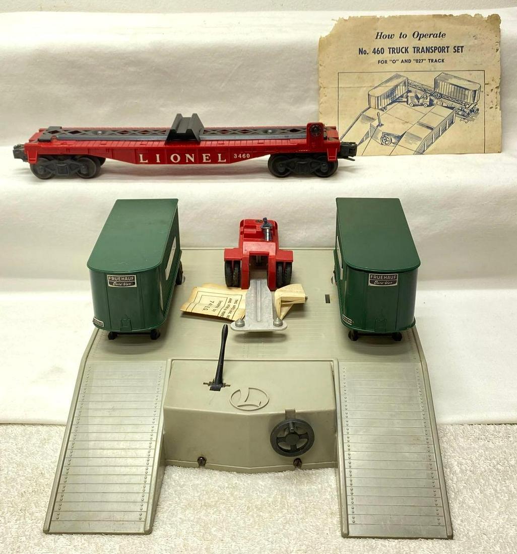 Postwar Lionel O gauge 460 piggy back transportation set complete w/instructions inserts vans (1 of 7)
