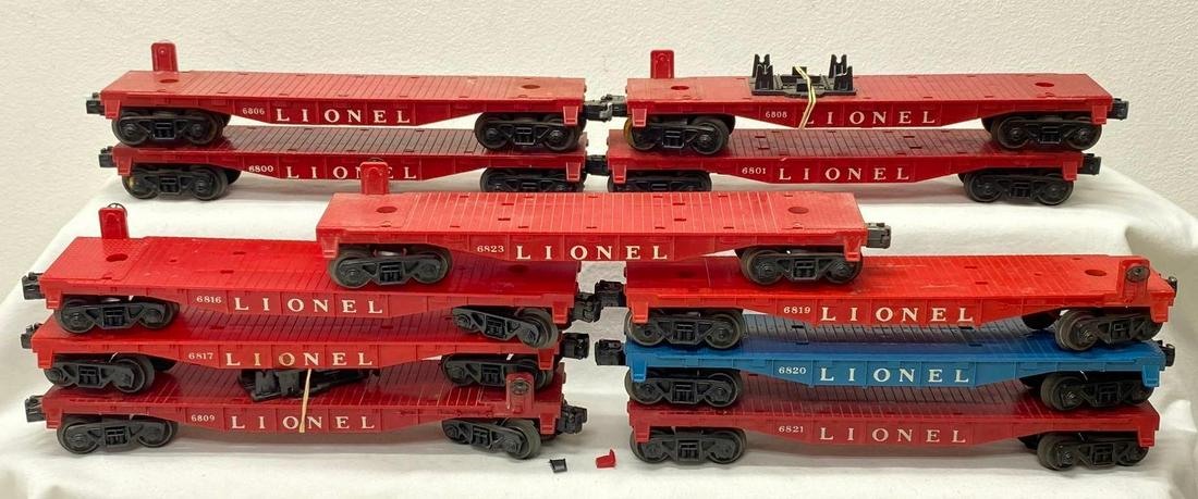 Postwar Lionel O gauge 6800 6801 6806 6808 6809 6816 6817 6819 6820 6821 6823 flat cars (1 of 5)