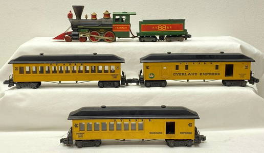 Postwar American Flyer S gauge 21088 24720 24730 24740 Franklin FY&P RR passenger train