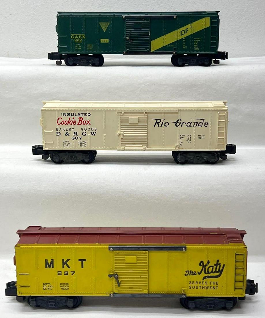 Postwar American Flyer S gauge 807 DRGW Cookie Box 922 GAEX 937 MKT (1 of 11)