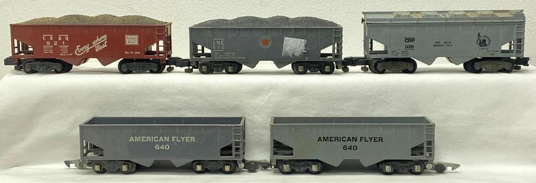 Postwar American Flyer S gauge 640 dark 640 light 921 632 24209 hoppers (1 of 7)