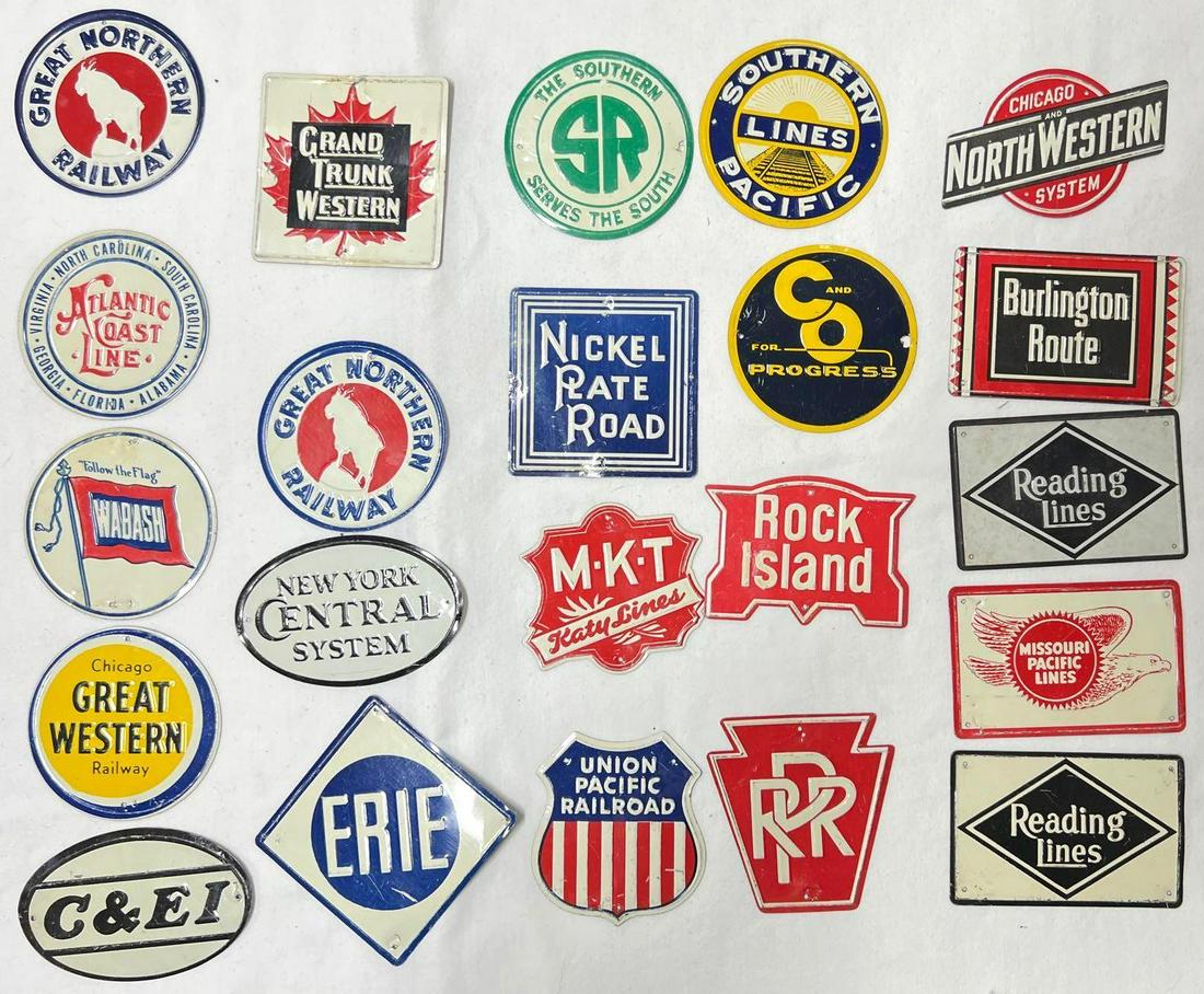 22 Metal Railroad Signs Rock Island Nickle Plate Wabash MKT Erie And More (1 of 3)