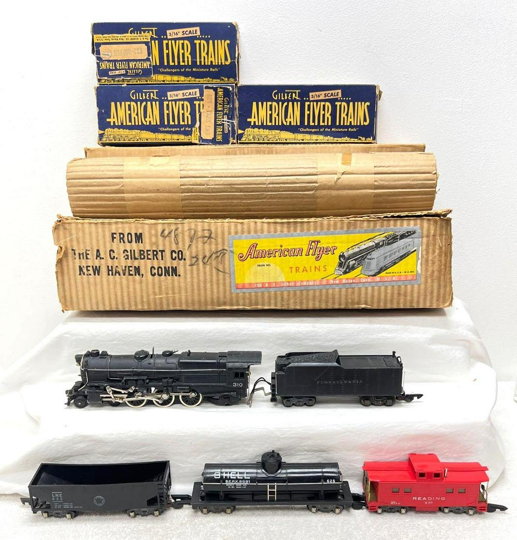 Postwar American Flyer S Gauge 310 625 632 630 in set box (1 of 18)