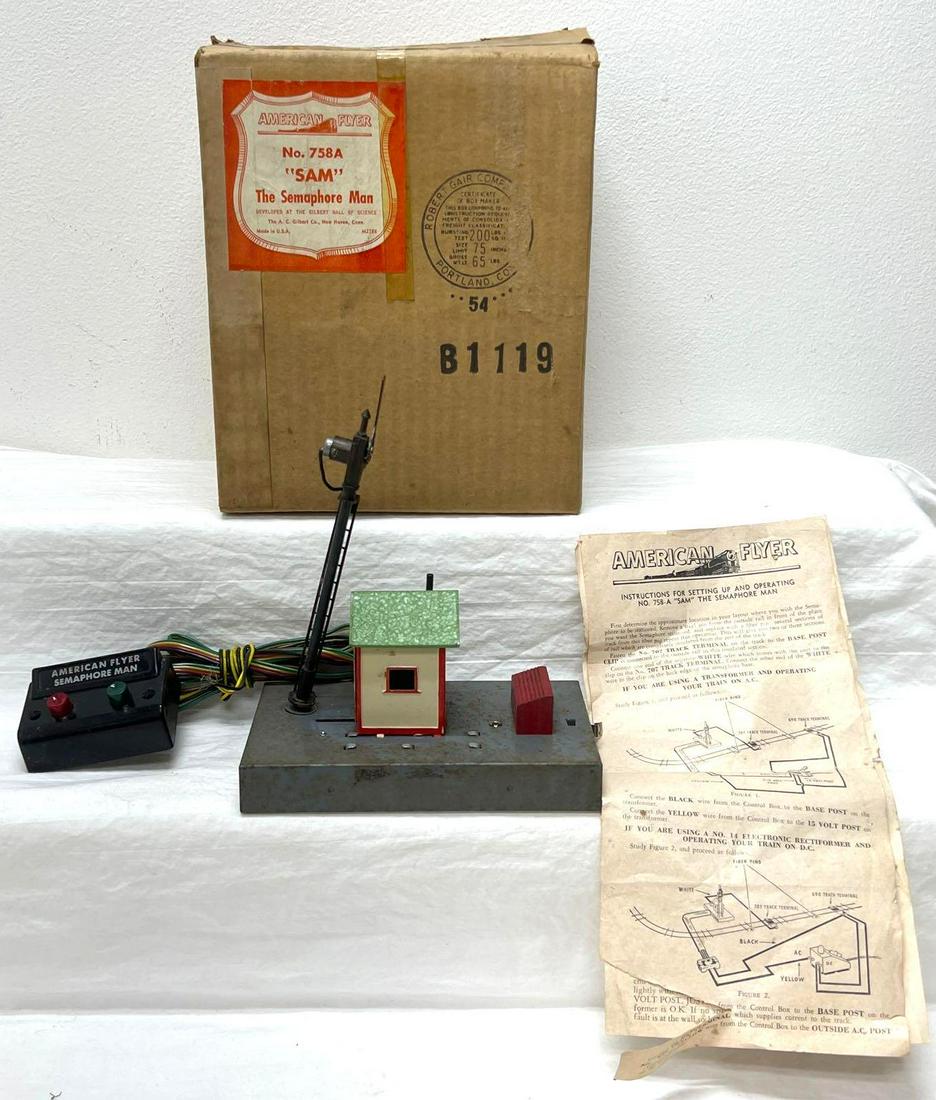 Postwar American Flyer S Gauge 758A Sam The Semaphore Man in OB (1 of 11)