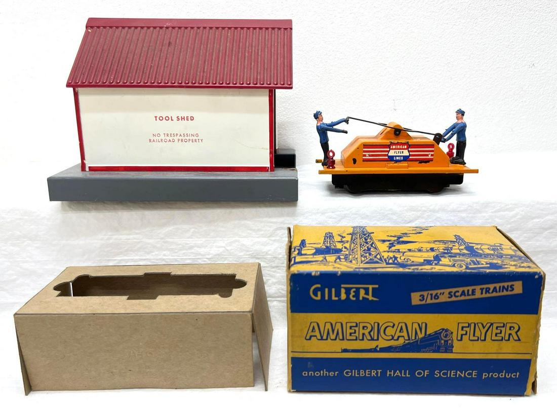 Postwar American Flyer S Gauge 740 in OB 585 Tool Shed (1 of 8)