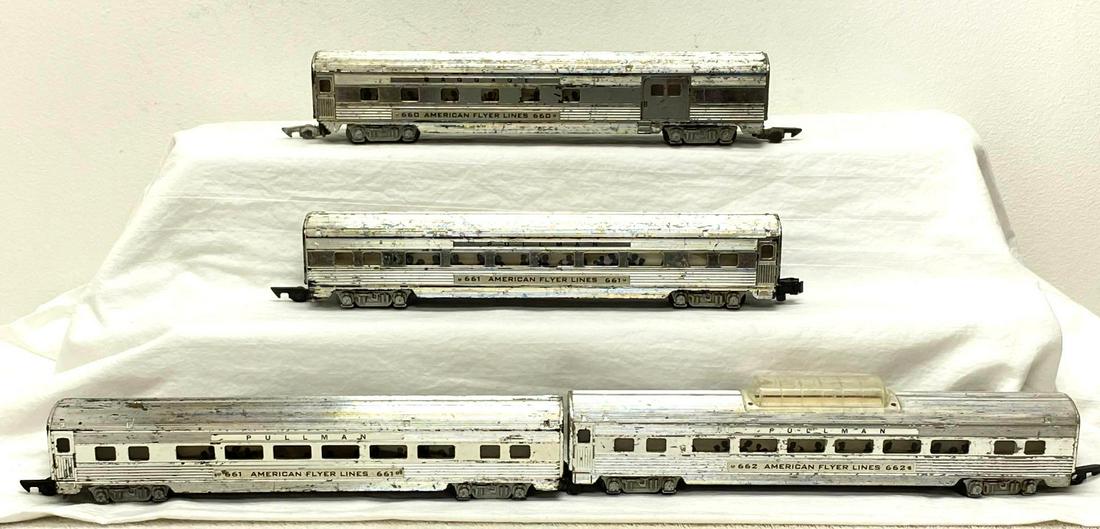 Postwar American Flyer S Gauge 660 661 661 662 Chrome passenger cars (1 of 20)