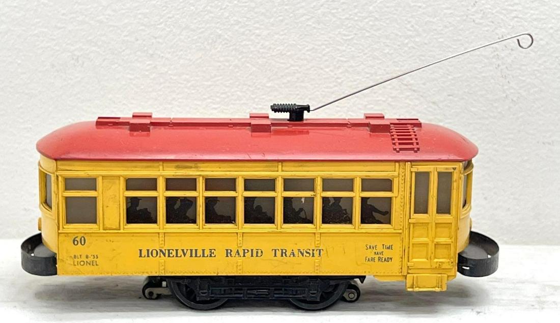 Postwar Lionel O Gauge blue lettered 60 trolley (1 of 4)
