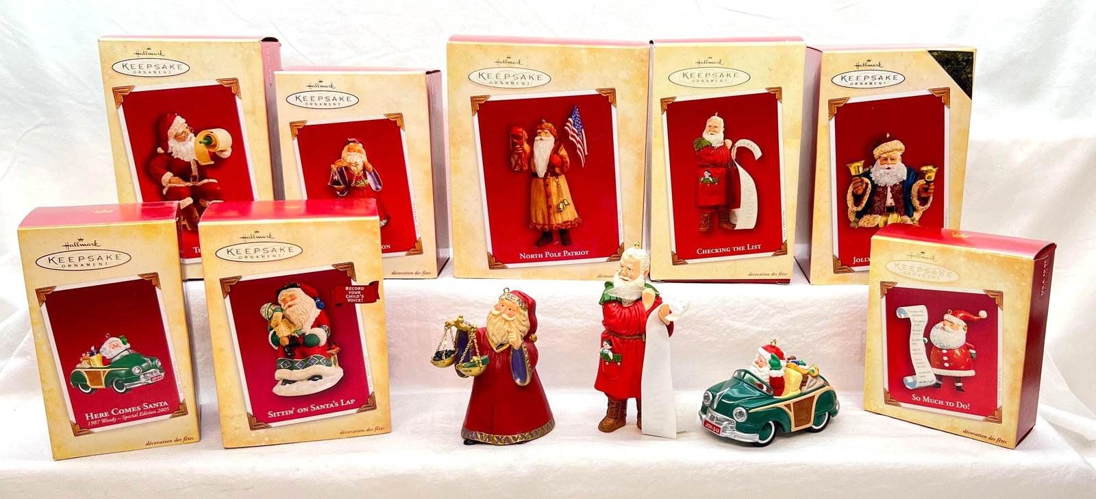 Hallmark Keepsake Christmas Ornaments Santas And More Santas 2002 Thur 2005 (1 of 7)