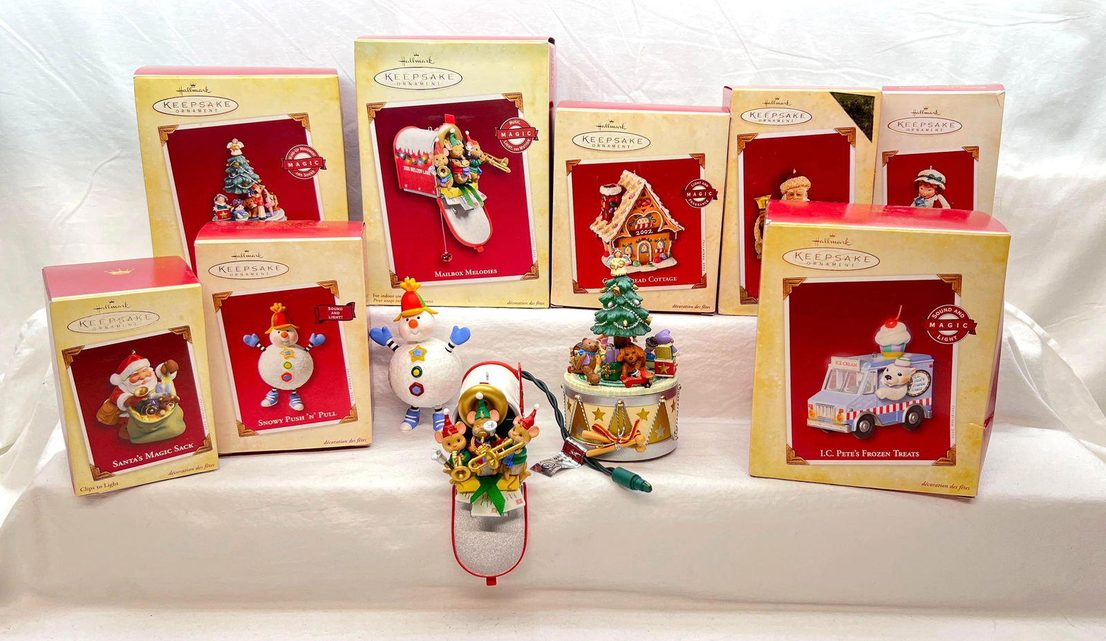 Hallmark Keepsake Ornaments Lot of 8 Magic Light Sound And Fragrance Gingerbread Cottage And More (1 of 8)