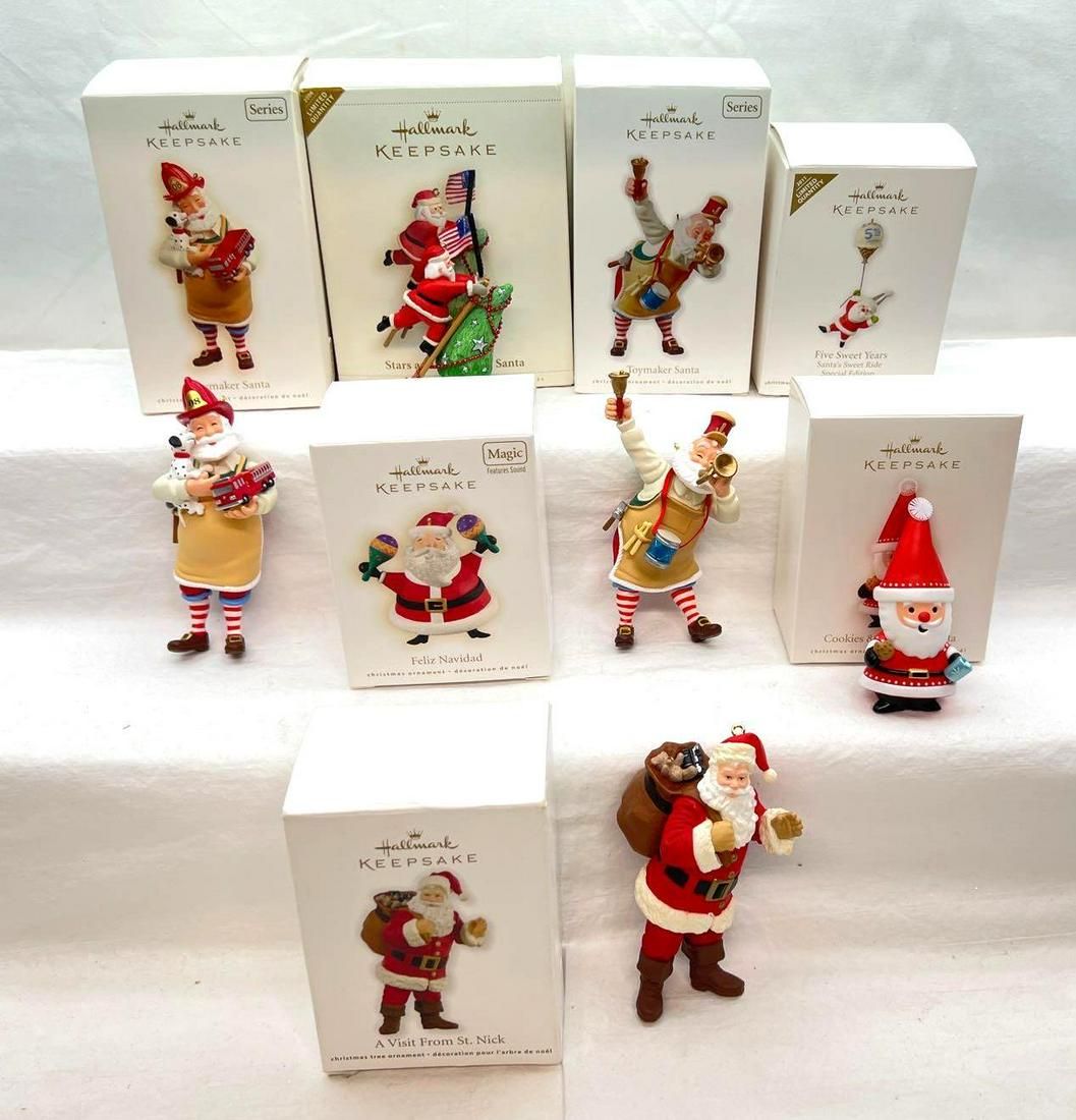 Hallmark Keepsake Ornaments Lot Of 7 Santas (1 of 10)