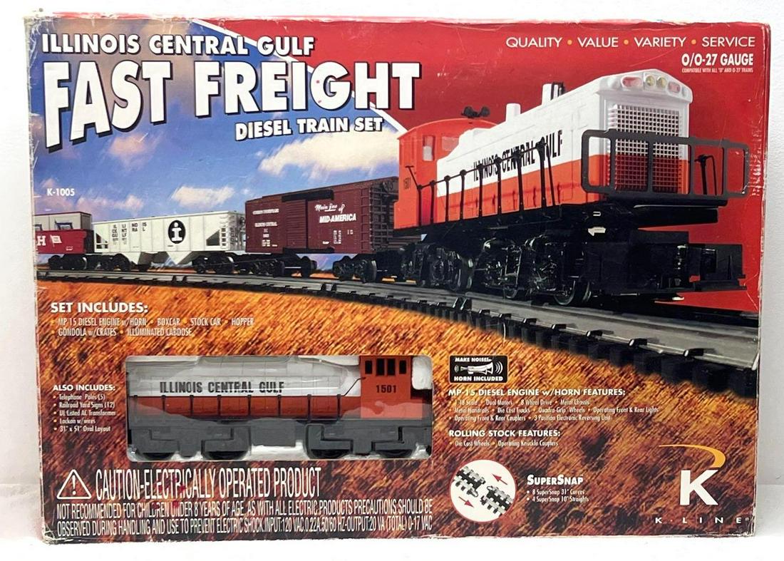 Modern Era K Line O Gauge K1005 Illinois Central Gulf set in original box (1 of 3)