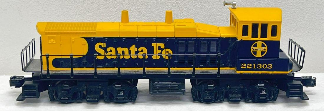 Modern Era K Line O Gauge 221303 Santa Fe MP15 diesel locomotive: Modern Era K Line O Gauge 221303 Santa Fe MP-15 diesel locomotive, should clean and polish C8. Please view the items in this lot carefully as they are being sold as shown in the photos with NO returns