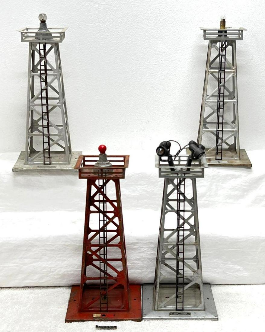 Postwar Lionel O Gauge 394 394 394 395 floodlight beacons (1 of 6)
