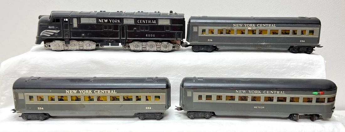 Postwar Marx O Gauge New York Central 4000 NYC diesel 234 234 Meteor illuminated (1 of 4)