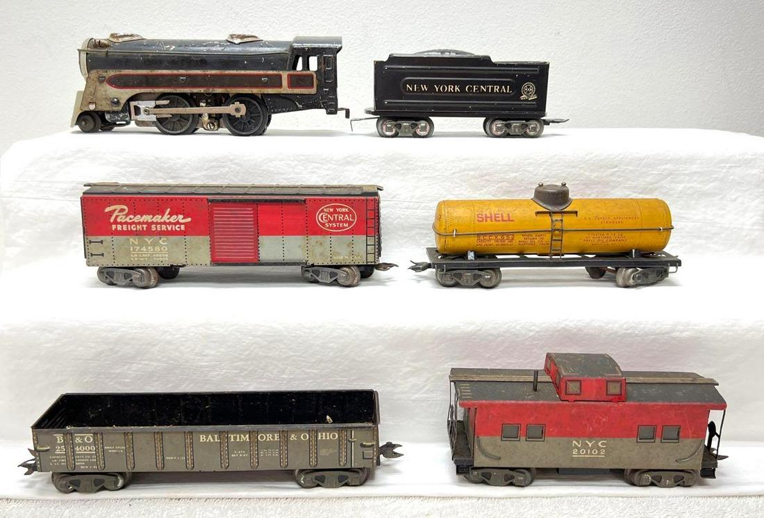 Postwar Marx O Gauge Streamlined loco NYC tender tinplate 3/16 scale freight (1 of 5)