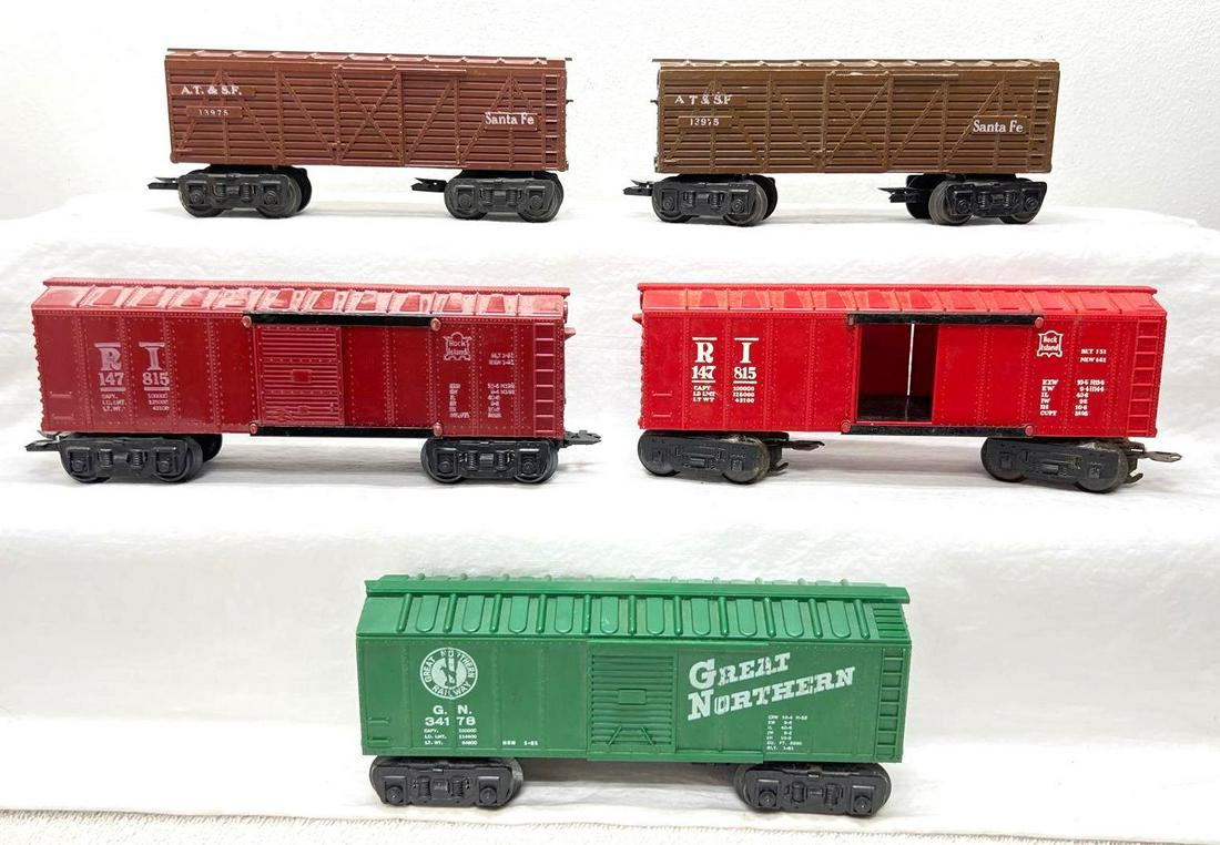 Postwar Marx O Gauge 13975 13975 147815 stock and box cars (1 of 4)