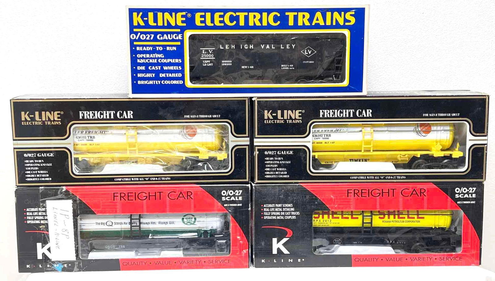 Modern Era K Line O Gauge K-5319 K636-8013 K632-8020 K636101 K636102 in original boxes (1 of 4)