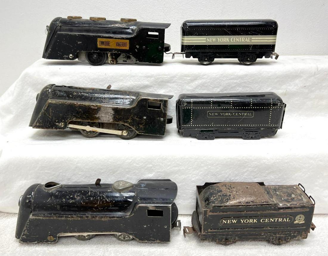 Postwar Marx O Gauge Commodore Vanderbilt 0-4-0 locos NYC tenders (1 of 4)