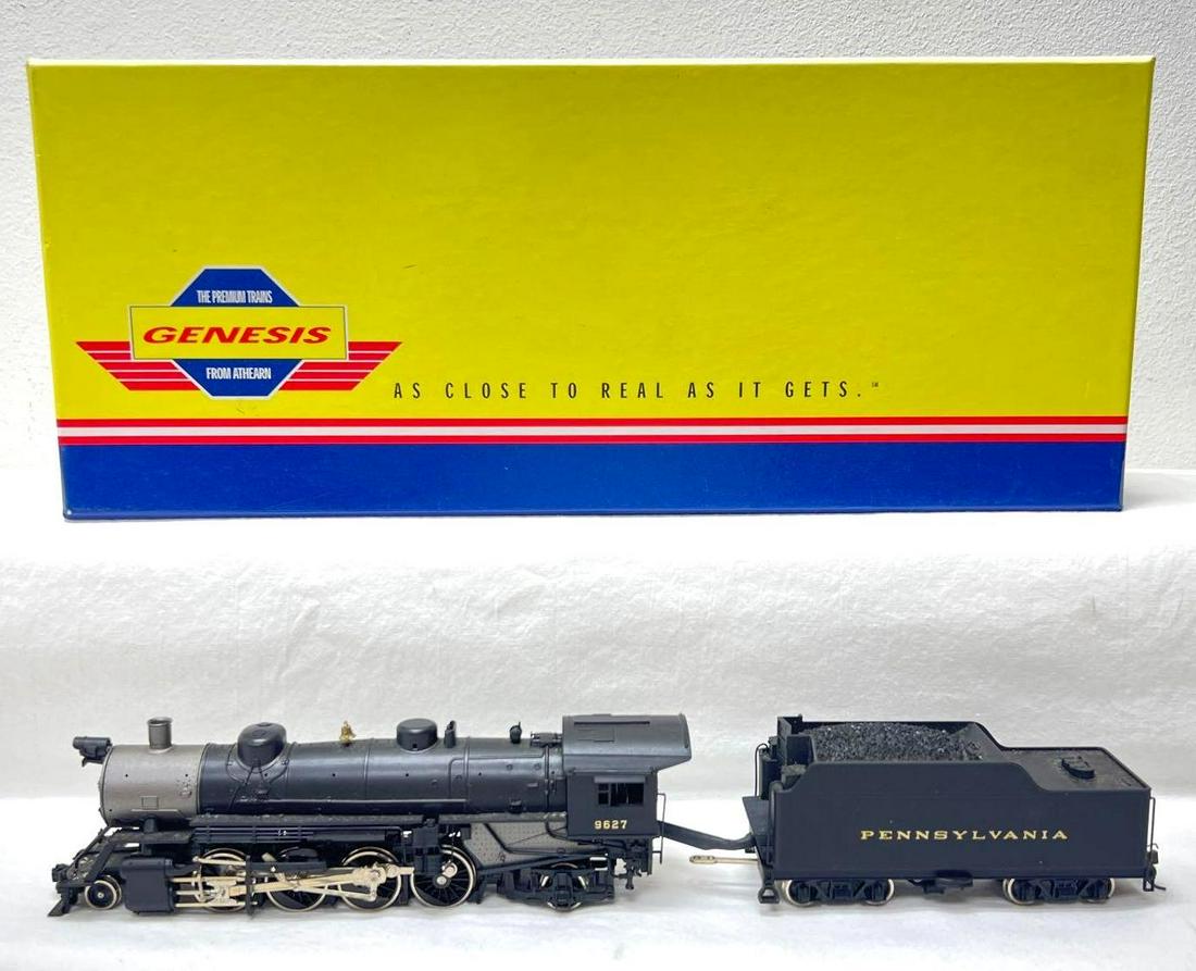 HO Gauge/Scale Athearns Genesis G9003 USRA 2-8-2: HO Gauge/Scale Athearns Genesis G9003 USRA 2-8-2 Light Mikado Pennsylvania No. 9627 steam locomotive and tender in original box with instructions and loose trim. Train should clean C8 with light run t