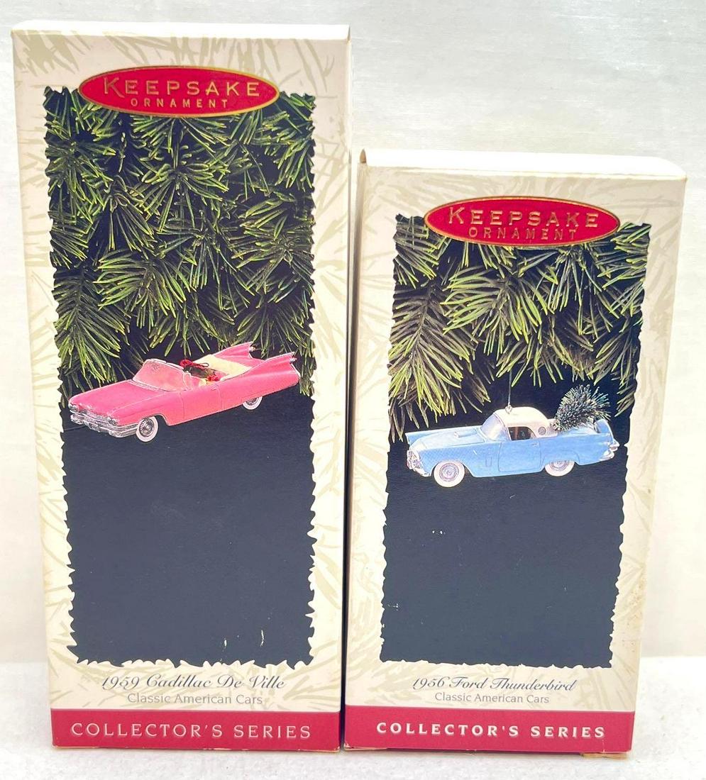 Hallmark Keepsake Ornament Lot Of Two Classic American Cars (1 of 6)