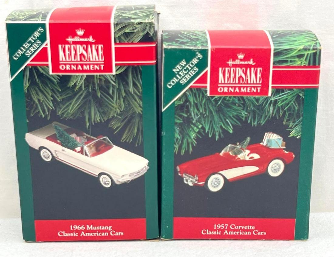 Hallmark Keepsake Ornament Lot Of Two Classic American Cars (1 of 8)