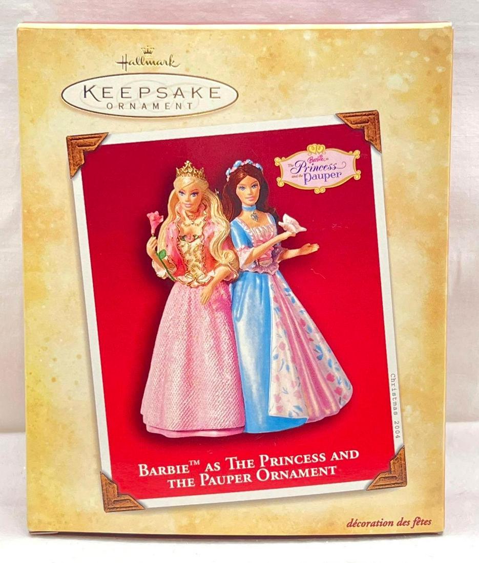 Hallmark Keepsake Ornament 2004 Barbie: Hallmark Keepsake Ornament 2004 Barbie. This lot includes the 2004 Barbie as The Princess and The Pauper. Ornament has never been displayed, NEW. Box is in MINT condition.