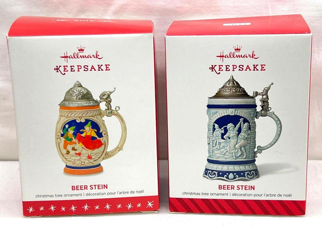 Hallmark Keepsake Ornament Lot Of 2 Beer Steins (1 of 4)