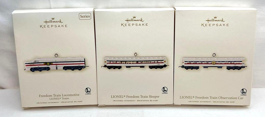 Hallmark Keepsake Ornament Lot Of 3 Lionel Freedom Train (1 of 4)