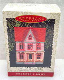 Hallmark Keepsake Ornaments Nostalgic Houses and Shops Victorian Painted Lady: Hallmark Keepsake Ornaments Nostalgic Houses and Shops Victorian Painted Lady. 1996 Collector Series Nostalgic Houses and Shops Victorian Painted Lady, thirteenth in the series. Ornament is in