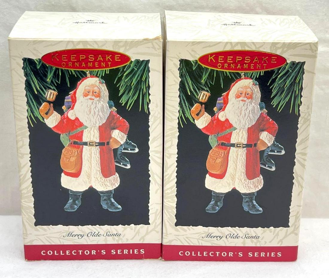 Hallmark Keepsake Ornaments lot of two Merry Olde Santa 1993 fourth in the Merry Olde Santa (1 of 7)