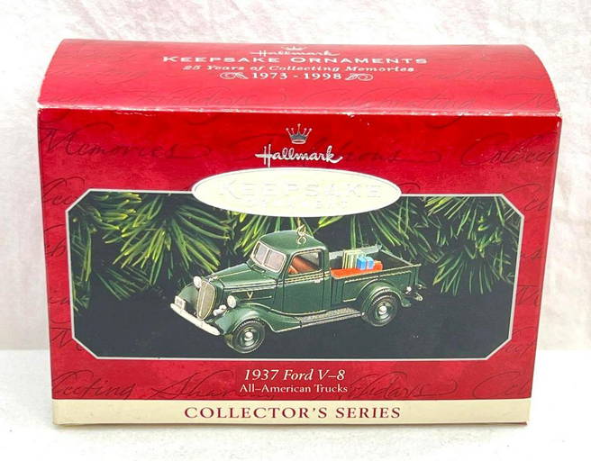 Hallmark Keepsake Ornaments All American Trucks 1937 Ford V 8 Fourth In