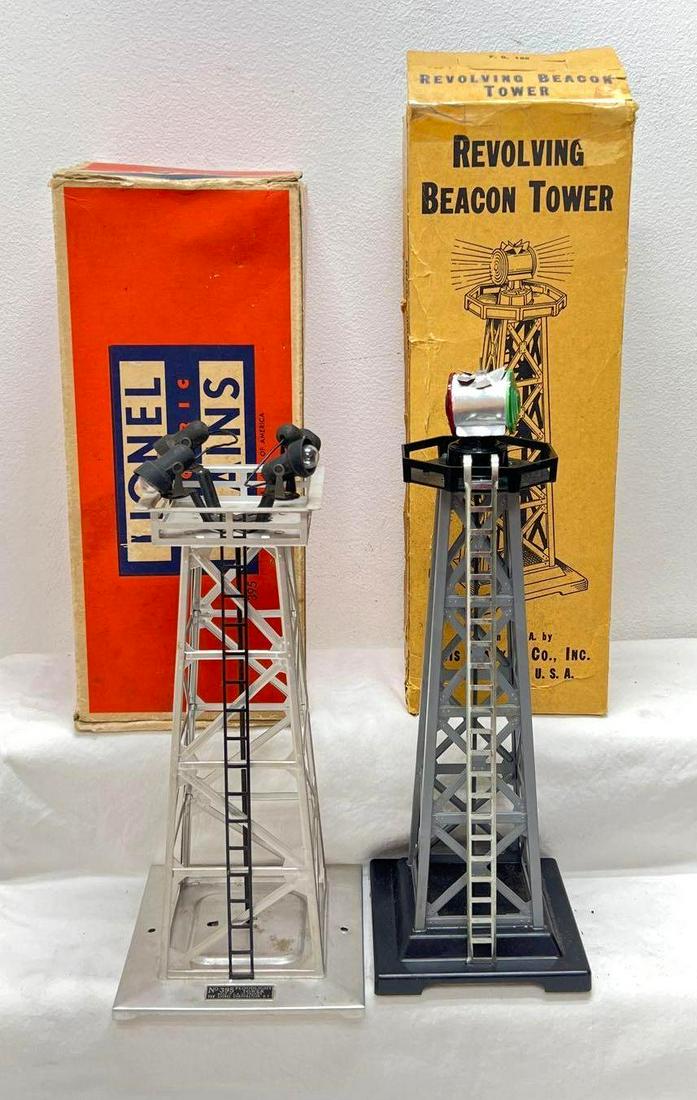 Postwar Lionel 395 floodlight Marx revolving beacon O Gauge in OB (1 of 7)