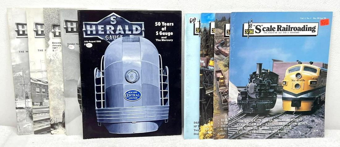Five issues 3/16 "S"cale Railroading seven issues S Herald Gauge mags (1 of 5)