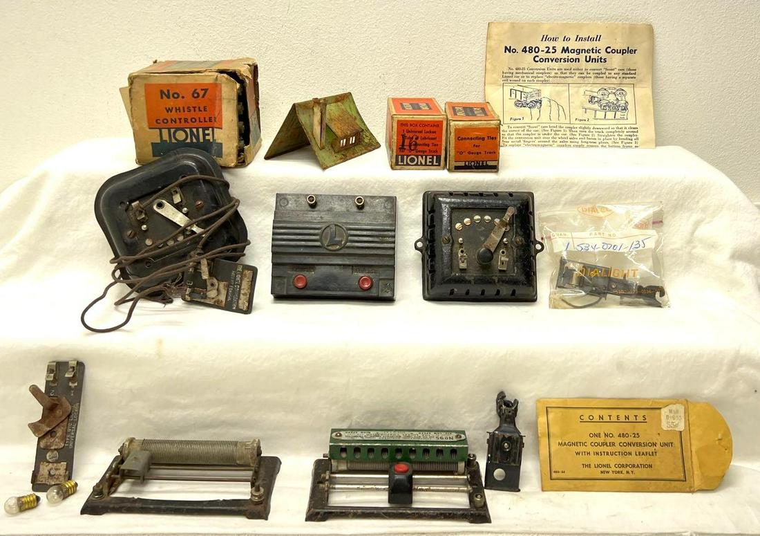 Prewar Lionel O Gauge rheostats 67 in OB connecting ties in OB UTC 167 more (1 of 6)