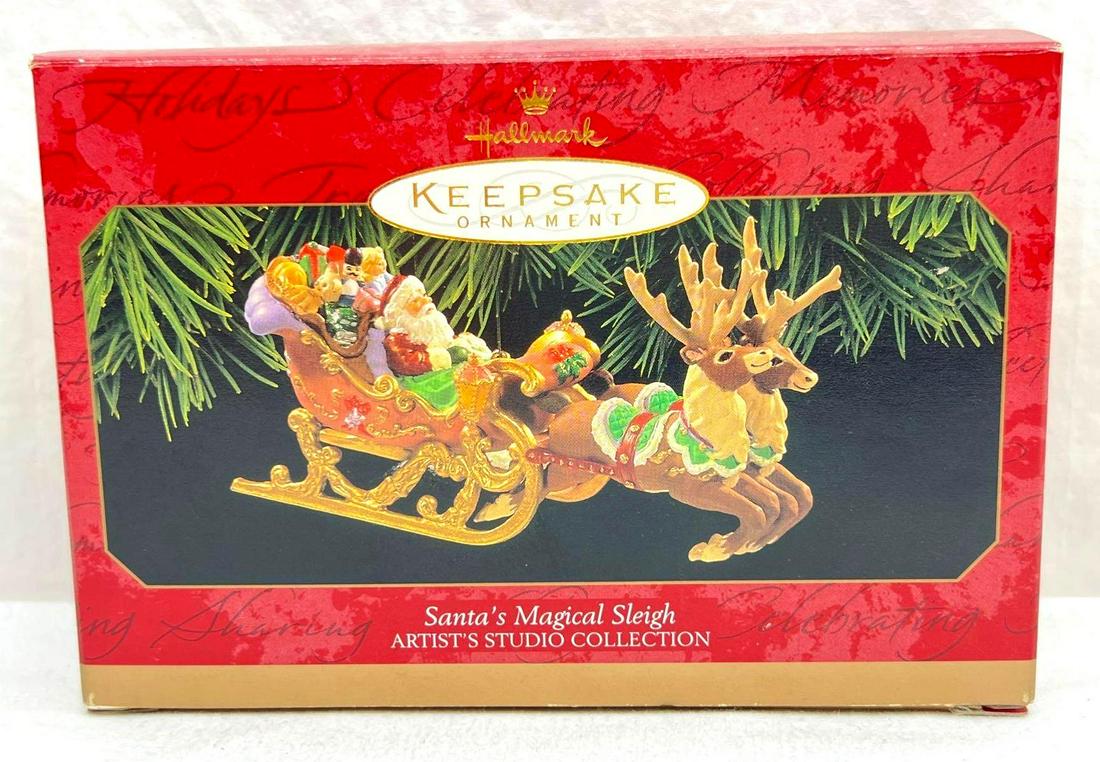 Hallmark Keepsake Ornaments Santas Magical Sleigh Artists Studio Collection (1 of 6)