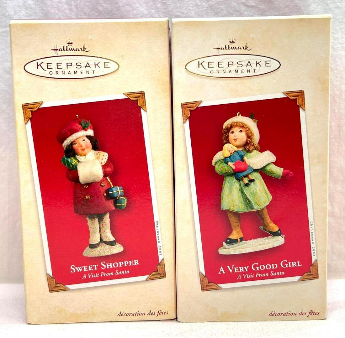 Hallmark Keepsake Ornaments Lot of two A Visit From Santa 2003 (1 of 6)