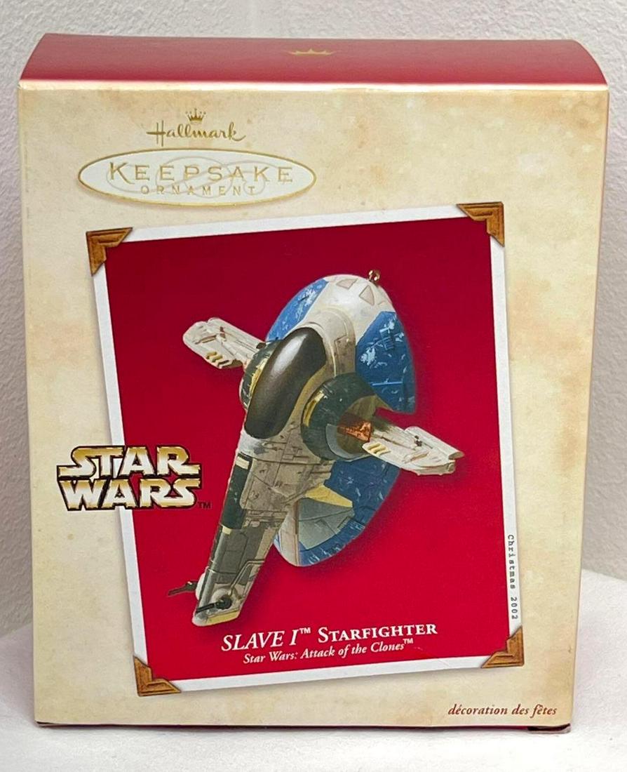 Hallmark Keepsake Ornaments Star Wars Slave I Starfighter Attack of the Clones (1 of 2)