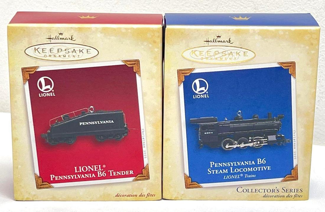 Hallmark Keepsake Ornaments lot of two Lionel Trains Pennsylvania B6 and more (1 of 4)