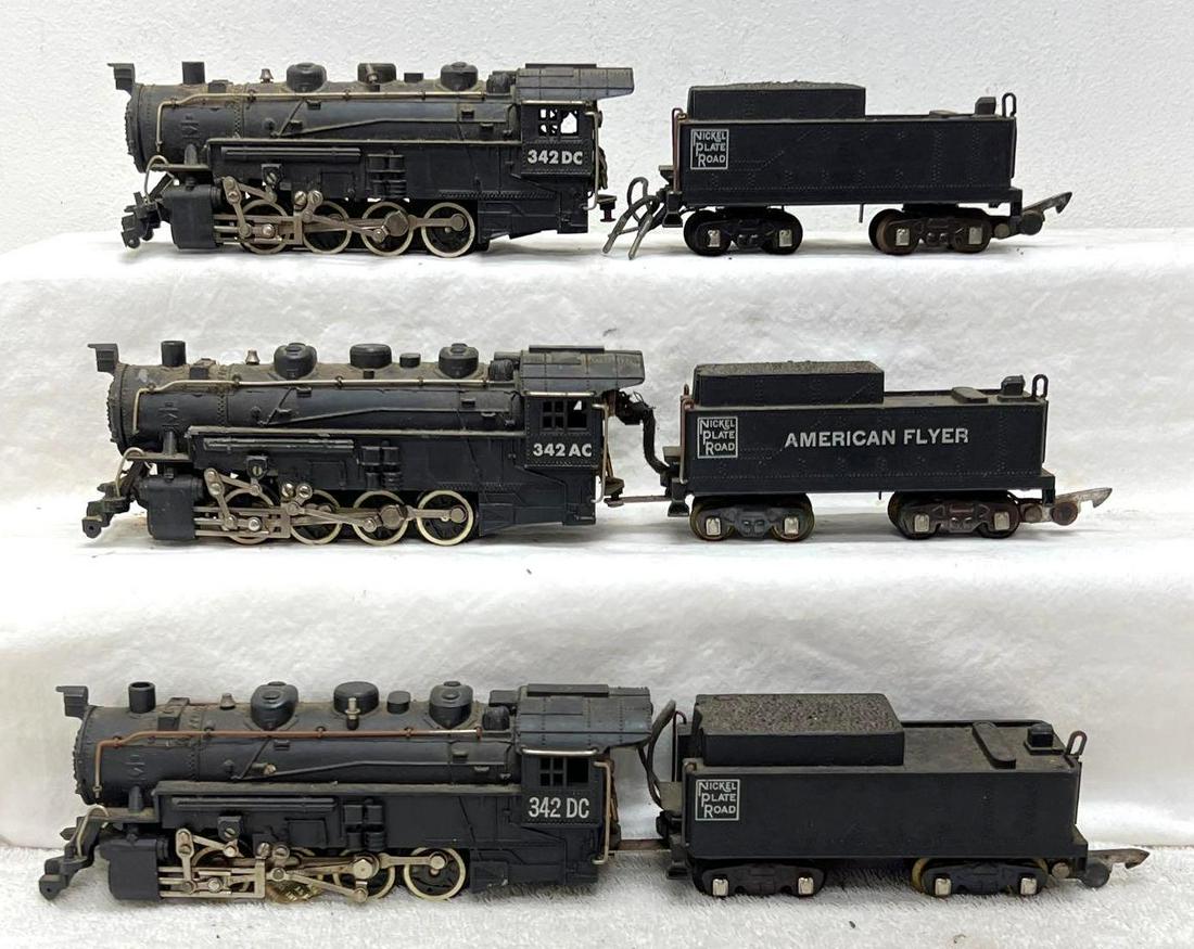 Postwar American Flyer S Gauge 342DC 342 AC 342DC 0-8-0 NKP switchers (1 of 4)
