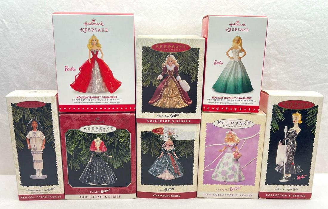 Hallmark Keepsake Ornaments Lot of 8 Barbies (1 of 10)