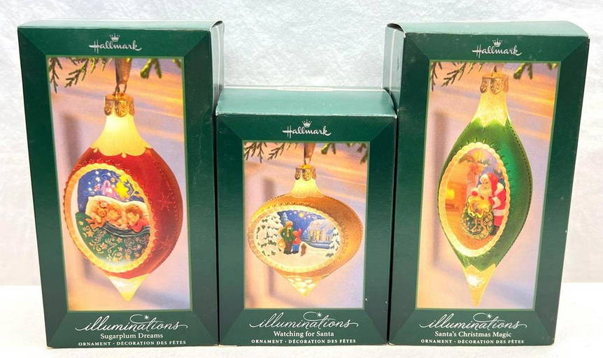 Hallmark Keepsake Ornaments Lot Of Three Illuminations Oct 15, 2022
