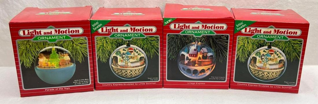 Hallmark Keepsake Ornaments Lot of 4 Light And Motion (1 of 6)