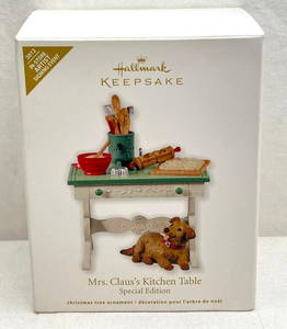 Hallmark Keepsake Ornament Artist Signed Mrs Claus Kitchen Table